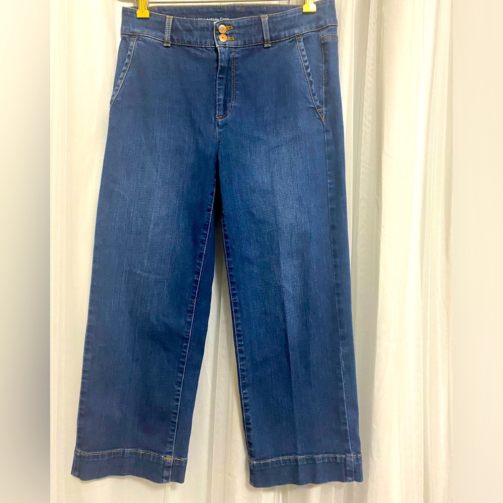 Talbots Jeans Size 2 High Waist Wide Leg Women’s Cropped